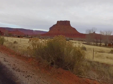 Moab Utah - Red Rocks - Arches National Park - Castle Valley Stock Footage 72095087