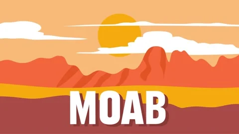 Moab utah with stunning desert views Stock-Footage 332329716