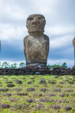 Moai alone Stock Photos