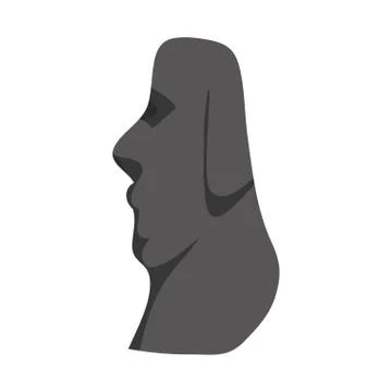 Moai classic sculpture from easter island Illustrazione stock