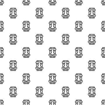 Moai easter island statue seamless pattern background Illustrazione stock