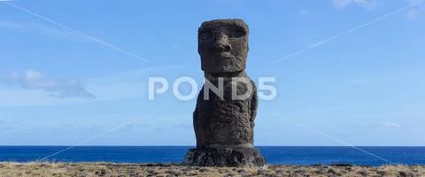 Moai on Este Island Rapa Nui. Last Moai Moai on Este Island Rapa Nui ...