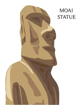 Moai Monolithic Statue Chile vector illustration Stock Illustration