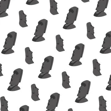 Moai sculpture from easter island background Illustrazione stock