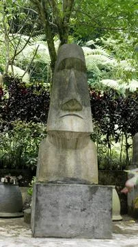 Moai Statue Replica Close up Photos