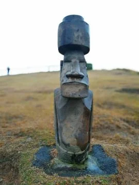 Moai statue replica Stock Photos