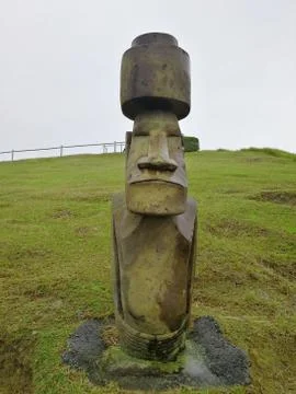 Moai statue replica Stock Photos