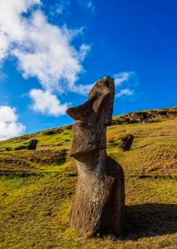 Moais on Easter Island, Chile Stock Photos