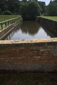 Moat of a palace Stock Photos