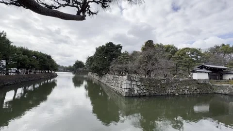 Moat of Wakayama Castle Stock Footage 302554370