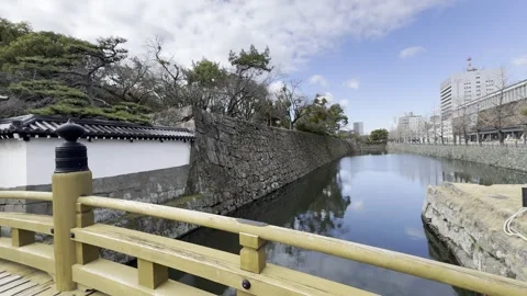 Moat of Wakayama Castle Stock Footage 302554515