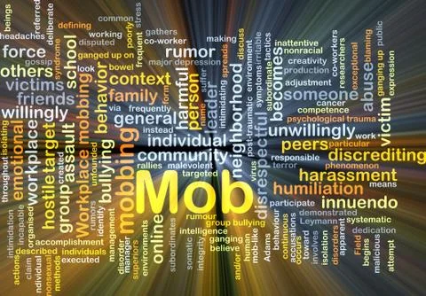 Mob background concept glowing Stock Illustration