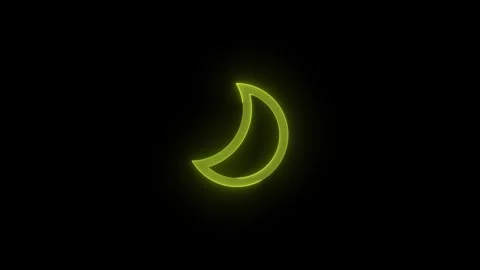 Mob quiet hours stroke icon glowing neon animation Stock Footage 289441016