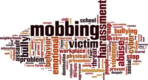 Mobbing word cloud Stock Illustration