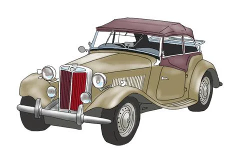 Mobil Kuno Stock Illustration