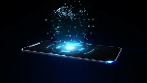 Mobile of 5g High-Speed Connection, Technology Network Digital Data and Socia Stock Footage 139077156