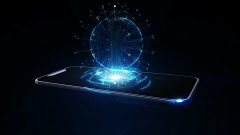 Mobile of 5g High Speed Internet Connection of Internet of things IOT, Techno Video stock 139077248