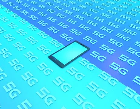 Mobile 5G Internet, data transmission and storage Illustrazione stock