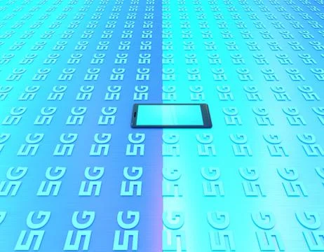 Mobile 5G Internet, data transmission and storage Stock Illustration