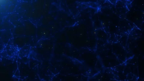 Mobile abstract node mesh visual deep blue polygon connections, glowing points, Stock Footage 340558112