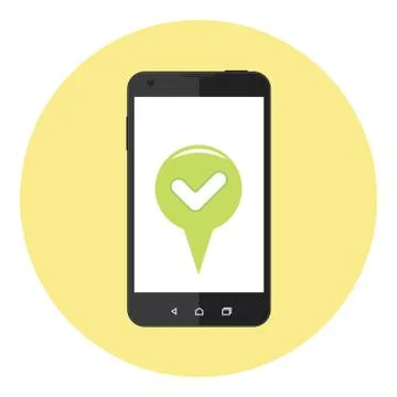Mobile Accept Marker Stock Illustration
