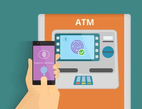 Mobile access to ATM Stock-Illustration