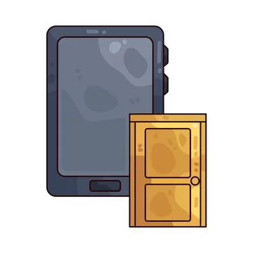Mobile access illustration Stock Illustration