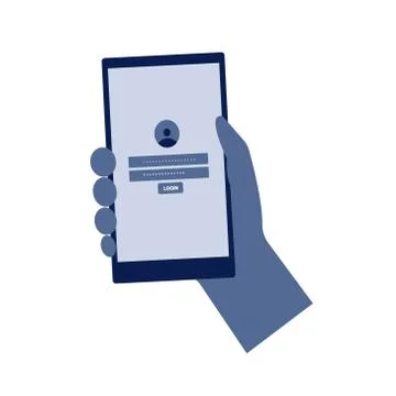 Mobile Access Login Stock Illustration