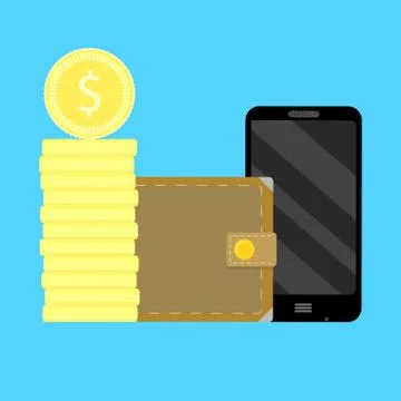 Mobile account replenishment Stock Illustration