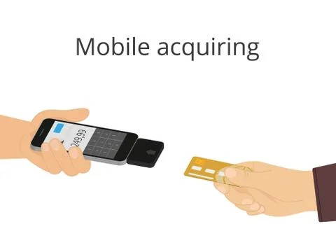 Mobile acquiring Stock-Illustration