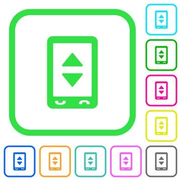 Mobile adjust settings vivid colored flat icons 스톡 일러스트