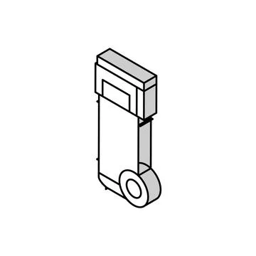 Mobile air compressor isometric icon vector illustration Ilustração Stock
