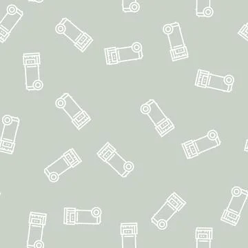 Mobile air compressor line seamless pattern Ilustração Stock
