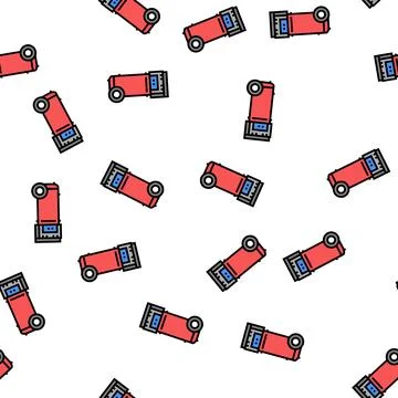 Mobile air compressor vector seamless pattern Ilustração Stock