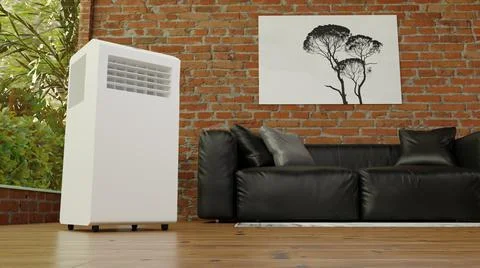 Mobile air conditioner 3d Illustrazione stock