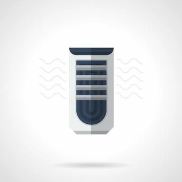 Mobile air conditioner flat color vector icon Stock Illustration