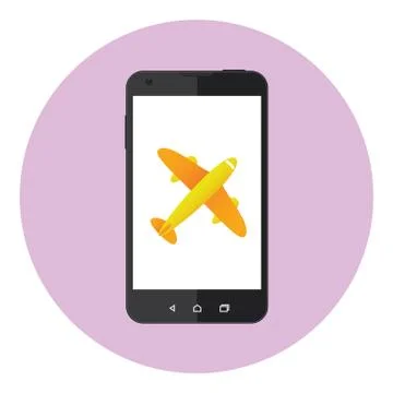 Mobile Airplane Logo Stock Illustration