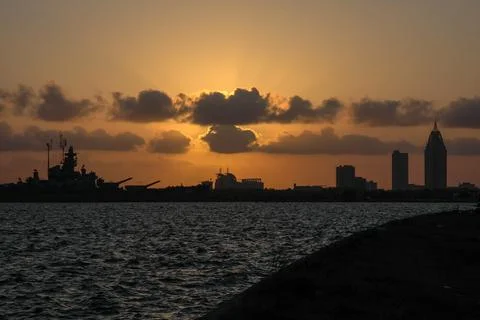 Mobile Alabama Skyline Stock Photos