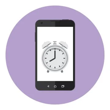 Mobile Alarm Clock Stock Illustration