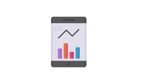 Mobile analytics dashboard displaying key metrics for business performance .. Stock Footage 332199381