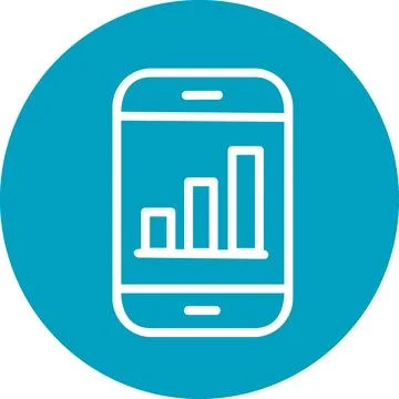 Mobile analytics smartphone and graph icon Illustrazione stock