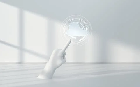 Mobile and cloud computing, subject of science and technology, 3d rendering. Stock Illustration