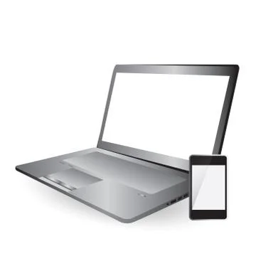 Mobile and notebook vector design Stock Illustration