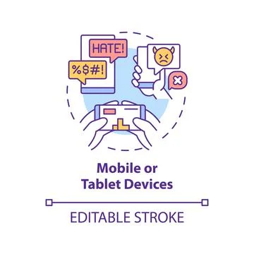 Mobile and tablet devices concept icon Stock Illustration