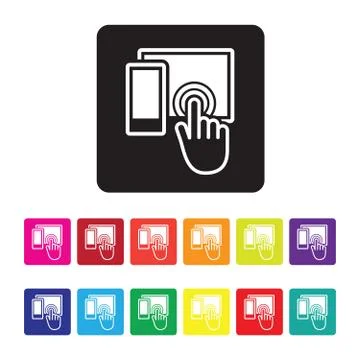 Mobile and tablet icon set Stock-Illustration