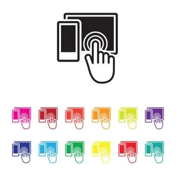 Mobile and tablet icon set Stock Illustration