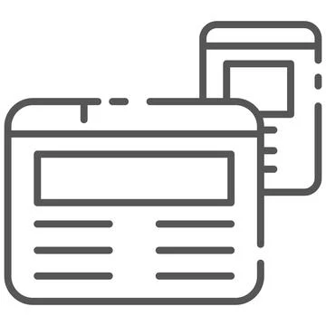 Mobile and web interface development vector icon Stock Illustration