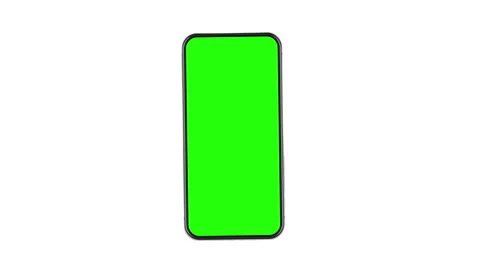 Mobile Animation with green screen on white background Stock Footage 247492722
