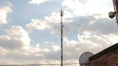 Mobile antenna in a building Stock Footage 58802569