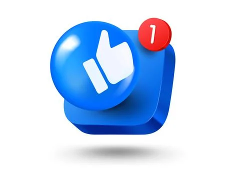 Mobile app button with thumbs up emoji. 3d vector mobile application icon w.. 스톡 일러스트